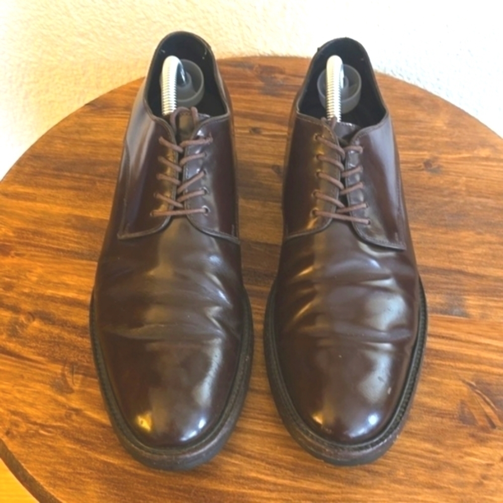 Dolce & Gabbana|Mens Brown Patent Leather Derby Lace Oxford Neutral luxury 7.5